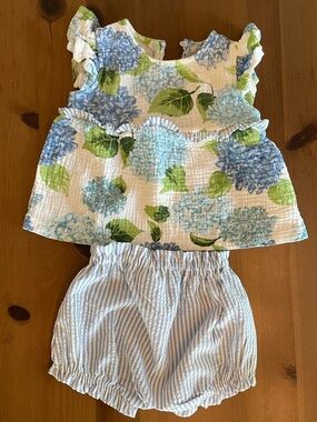 Mud Pie floral hydrangeas matching set!